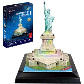 CubicFun 3D Puzzles for Adults Kids LED Statue of Liberty