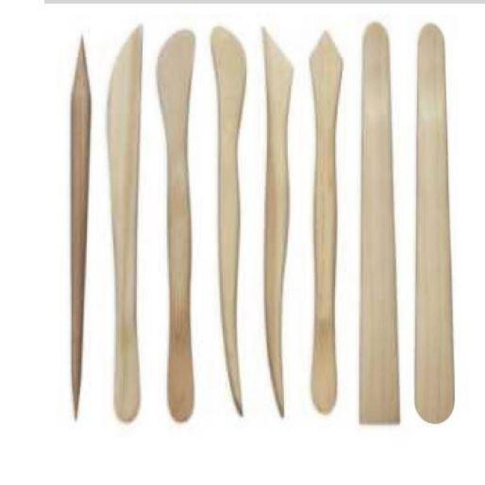 Wooden clay tools set of 8 | isomars