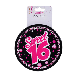 "Sweet Sixteen" Badge 15cm