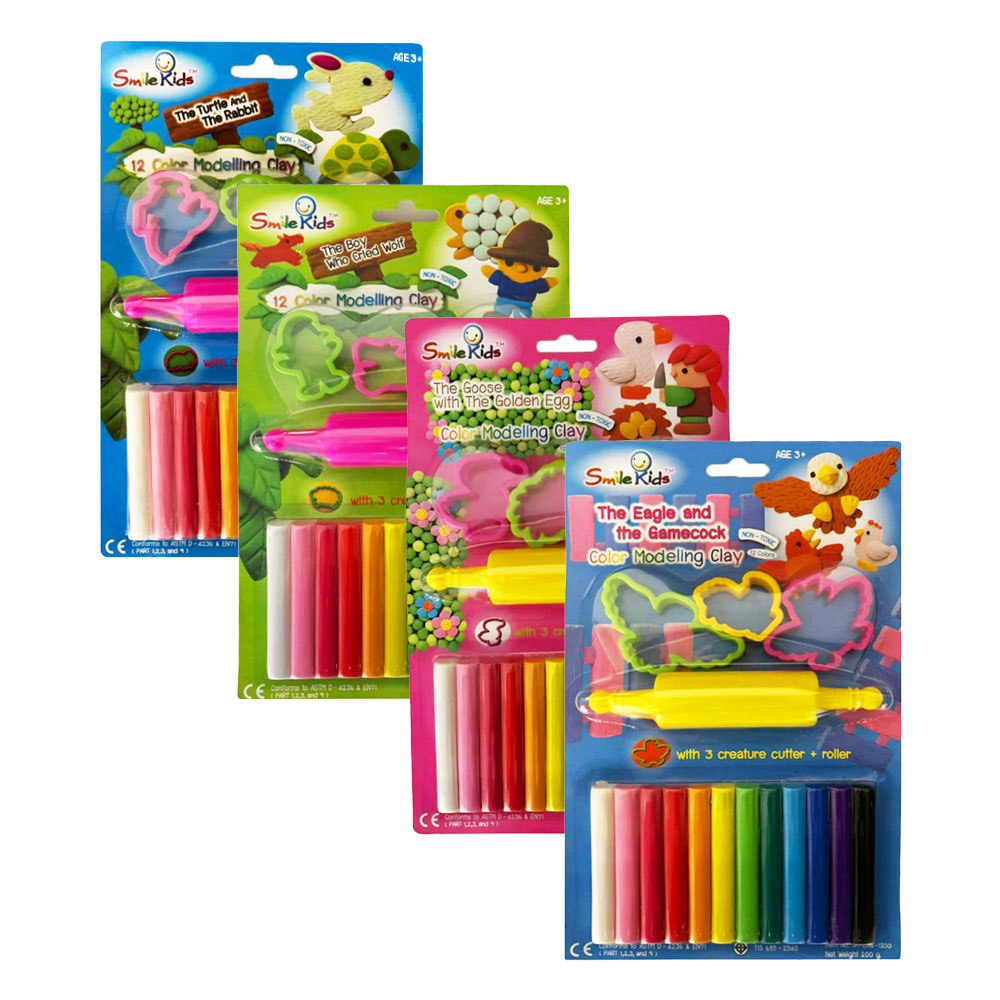 12 Color Modeling Clay | Smile Kids - Product Image