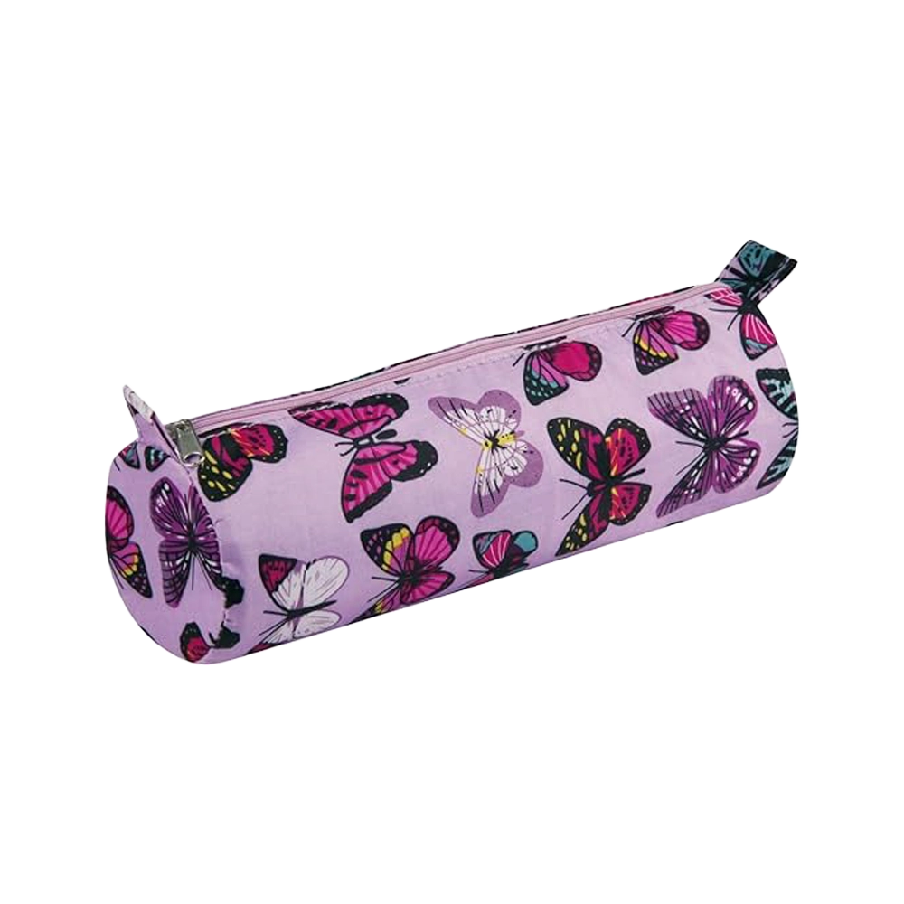 Pink Oval Pencil Case Butterfly | Clairefontaine - Product Image
