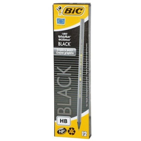 BIC Evolution Black HB Pencils 12 with out eraser