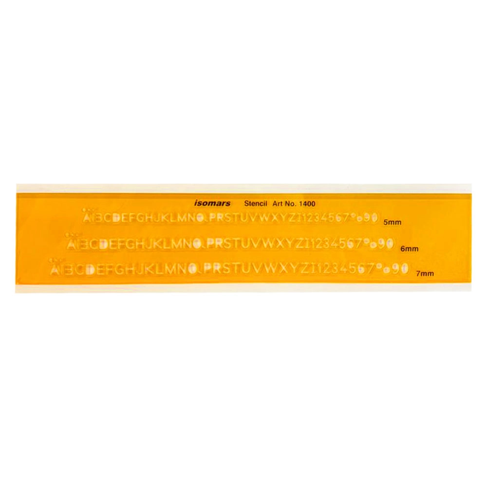 Lettering Stencil Combination 5, 6, 7mm | Isomars
