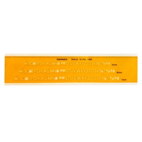 Lettering Stencil Combination 5, 6, 7mm | Isomars