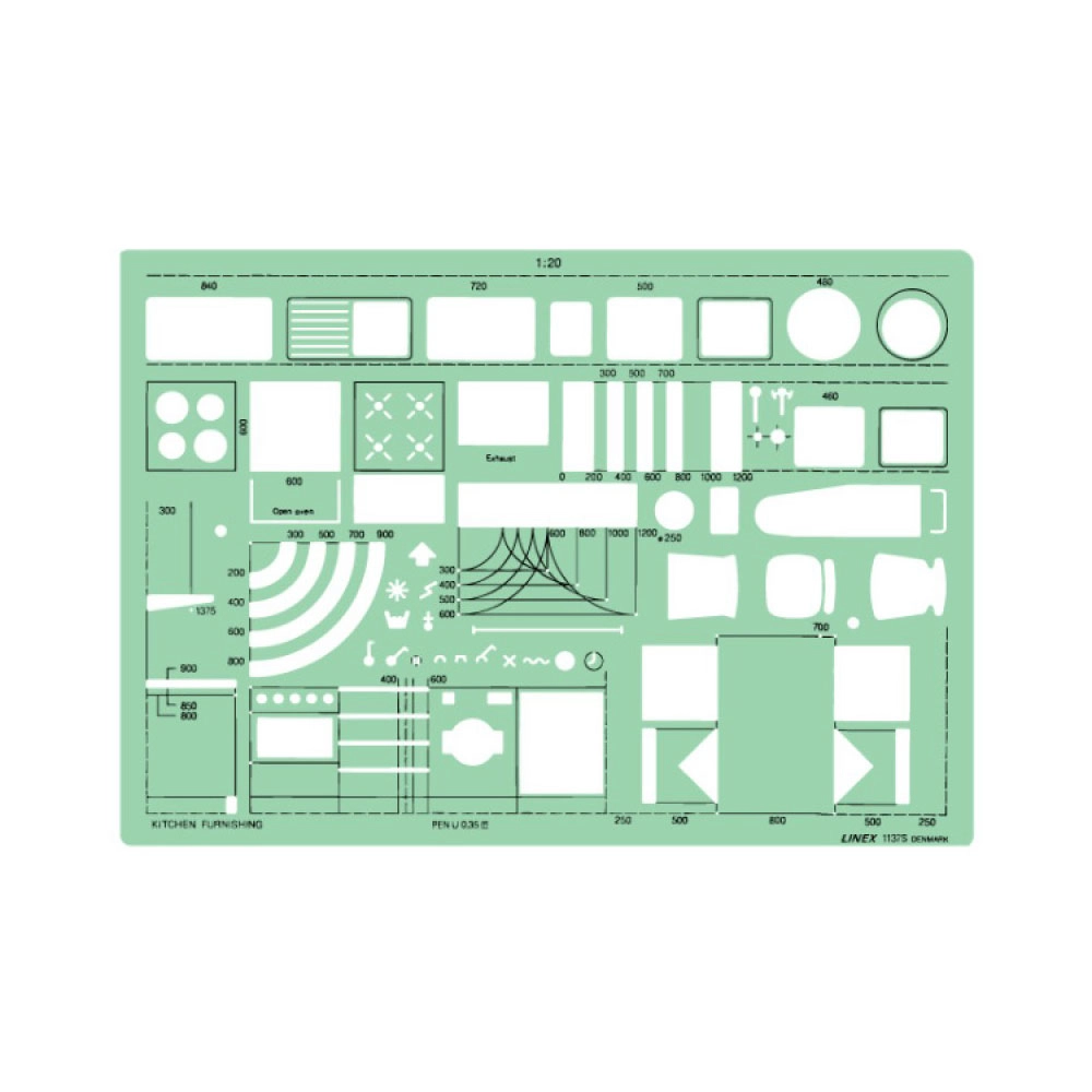 1:20 Kitchen Furnishing Template | Linex - Product Image
