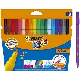 Visa Felt Tip Pens Set Of 18 | BIC - Thumbnail 1