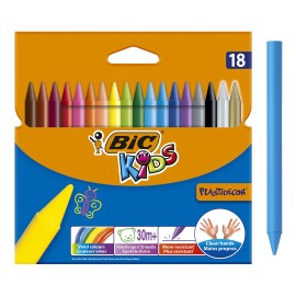 BIC Kids Plastidecor Colouring Crayons 18 Pack
