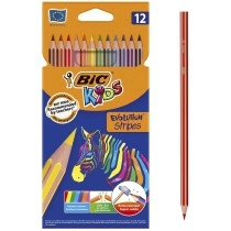 Kids Stripes Coloring Pencils 12pcs | BIC