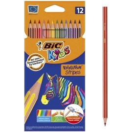 Kids Stripes Coloring Pencils 12pcs | BIC