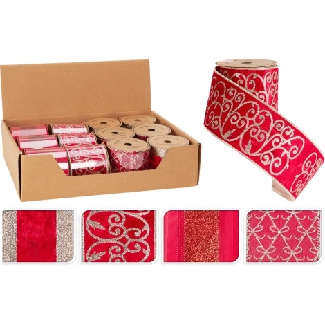 Decorative Red & White Ribbon | Koopman