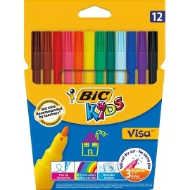 Kids Visa Felt Pens 12 Colors | BIC