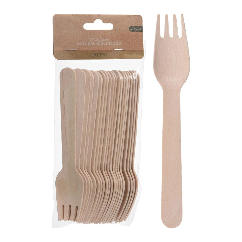 Wooden Fork Set 20 Pieces | Koopman - Product Image