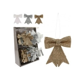 Hanging Glitter Bow Decoration | Koopman - Thumbnail 1