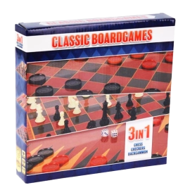 Chess, Checkers & Backgammon Set