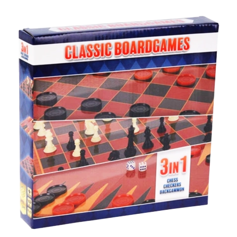 Chess, Checkers & Backgammon Set
