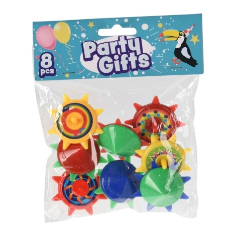 Party Spin Top Set 8 Pieces | Koopman
