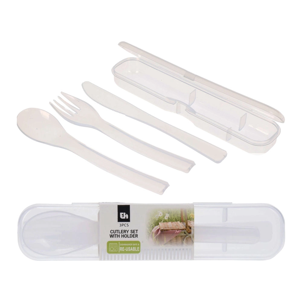 Transparent Cutlery Set 3 Pieces | Koopman - Product Image