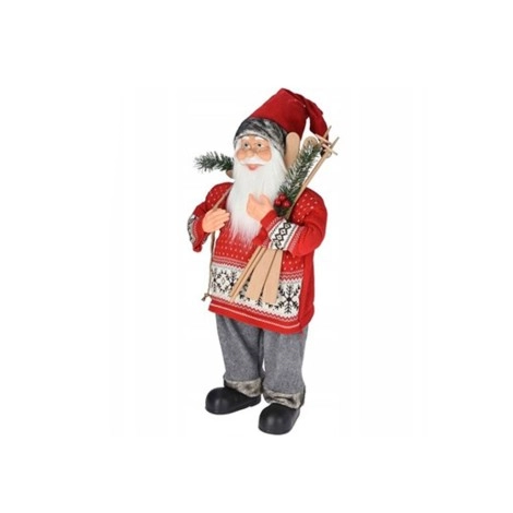 Santa Standing with Skis 60cm | Koopman