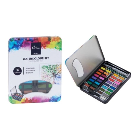 Watercolor Set 36 Colors with Brush | Koopman