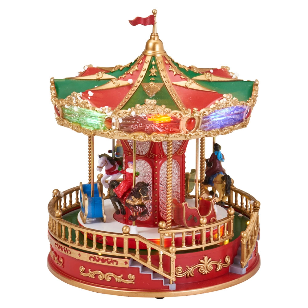 Enchanted LED Christmas Carousel 28cm | Koopman - Product Image