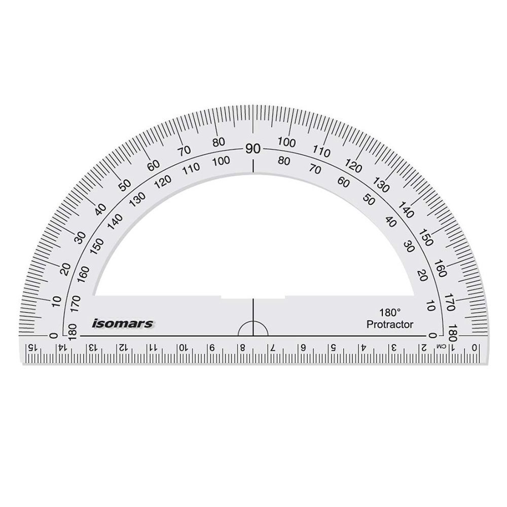 Semi Circular Protractor 15cm | Isomars