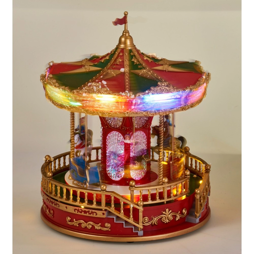 Enchanted LED Christmas Carousel 28cm | Koopman - Product Image