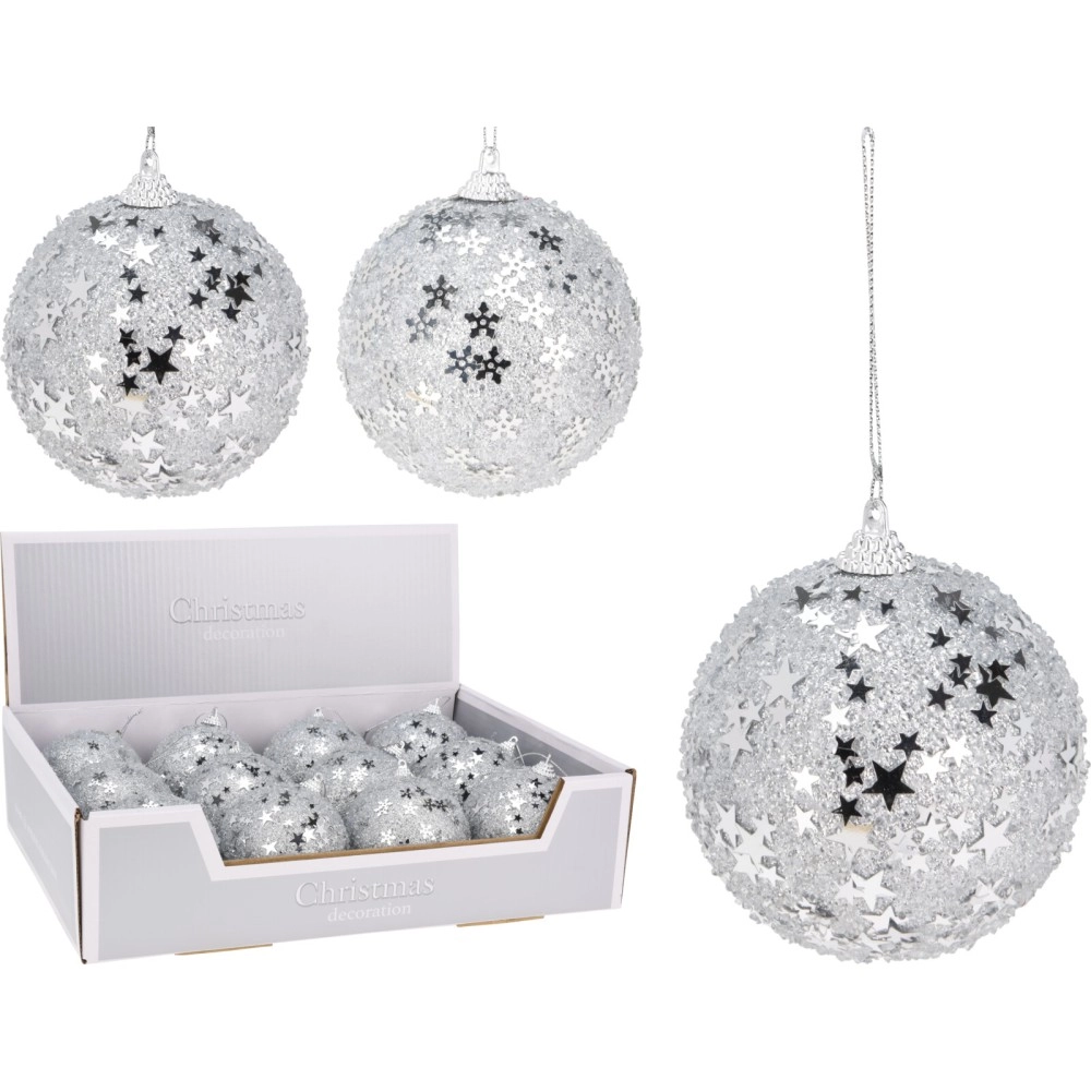 Glittery Christmas Ball 80mm | Koopman