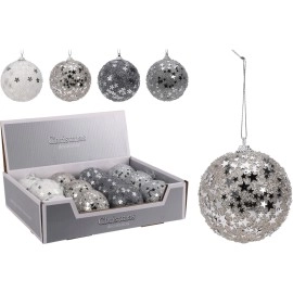 Glittery Christmas Ball 80mm | Koopman