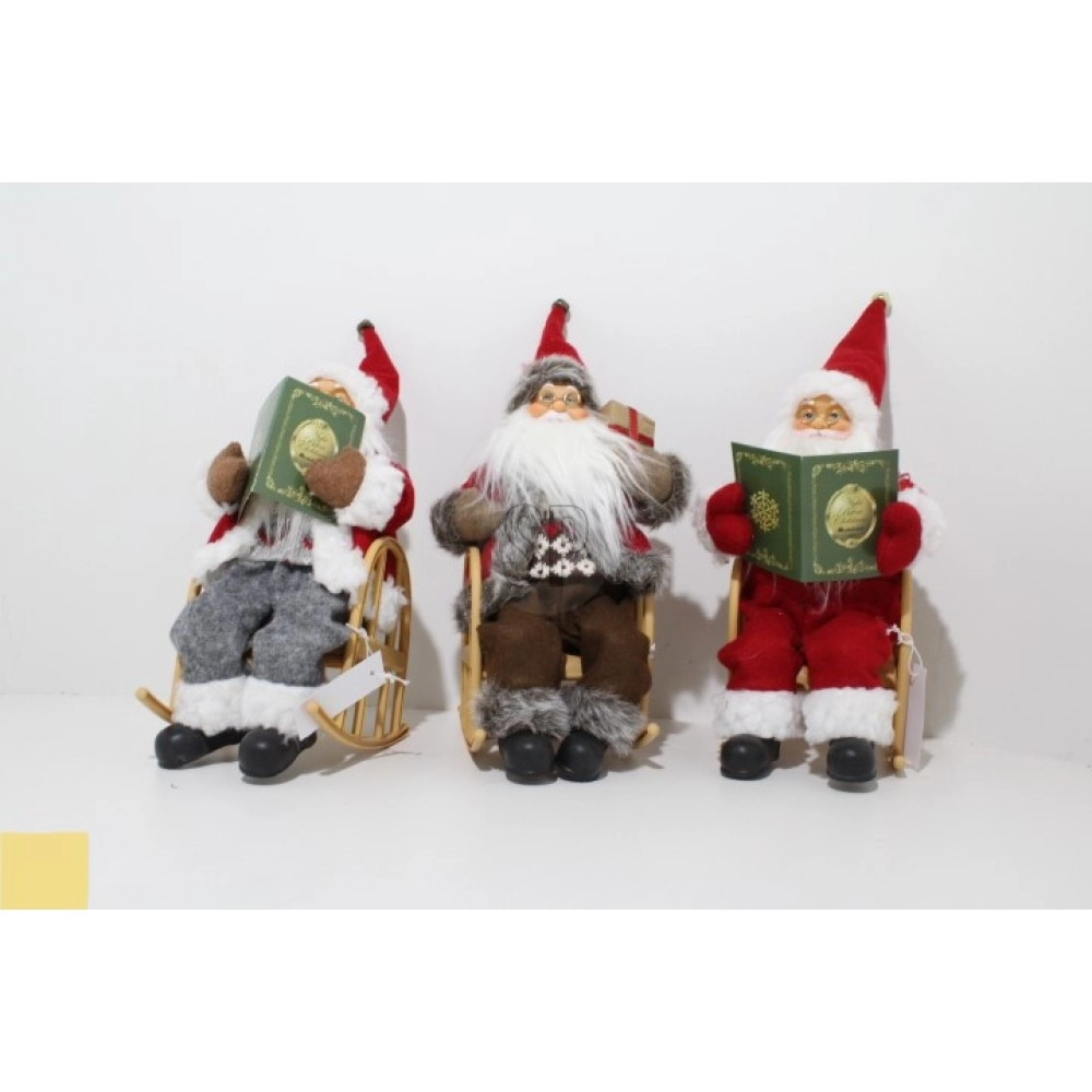 Jolly Santa on Chair LED 25cm | Koopman