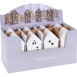 Charming LED Christmas Houses 16cm | Koopman