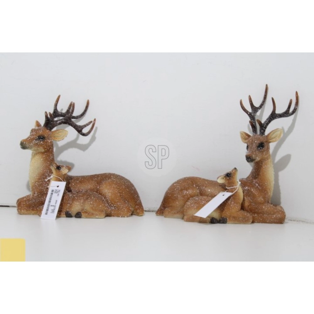 Elegant Sitting Reindeer Figurine | Koopman