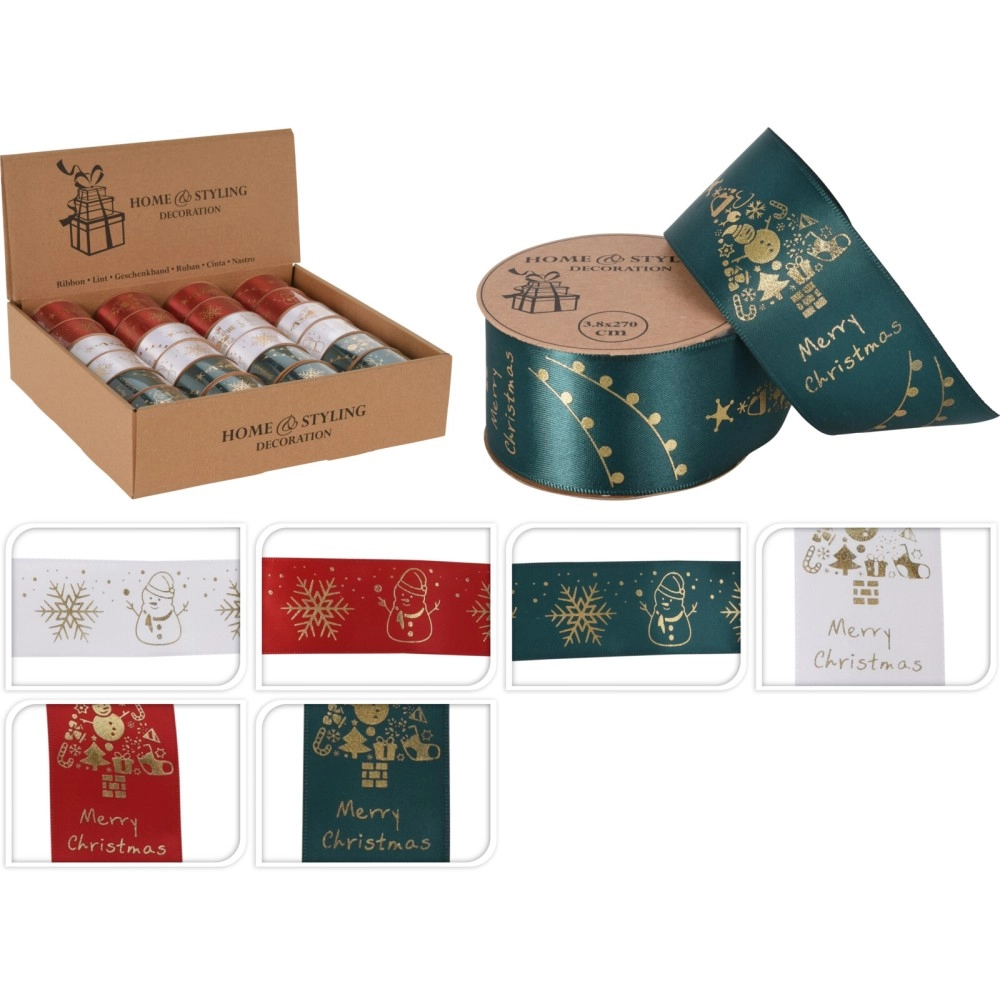 Festive Printed Ribbon 38mm | Koopman