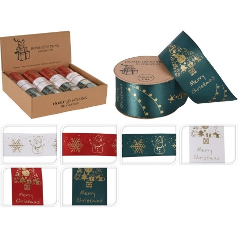 Festive Printed Ribbon 38mm | Koopman