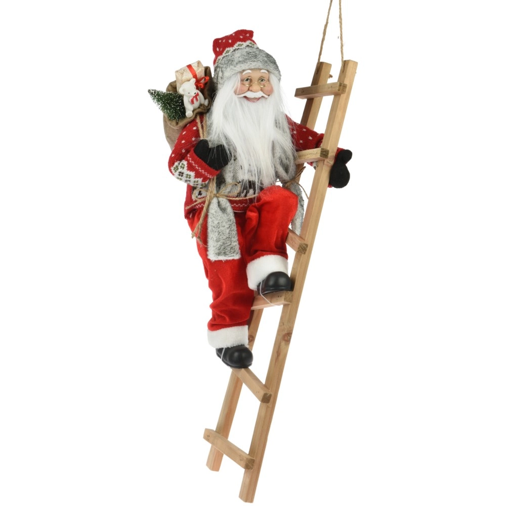 Festive Santa on Ladder | Koopman