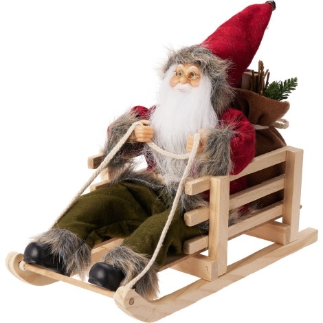 Santa on Sleigh Figurine 25cm | Koopman