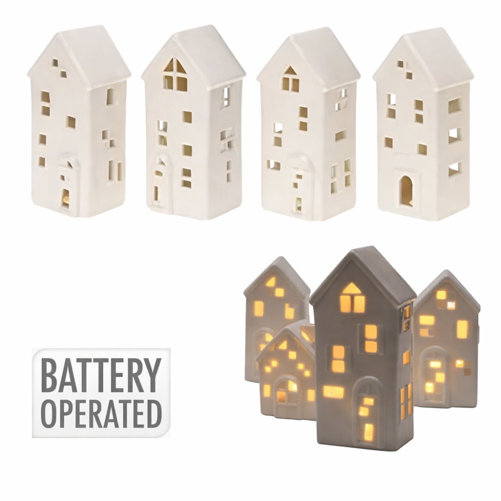 Charming LED Christmas Houses 16cm | Koopman - Product Image