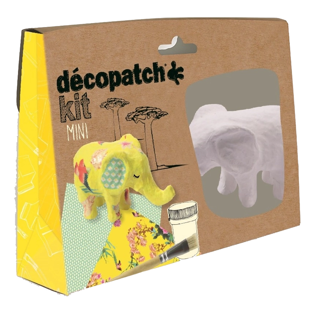 Elephant Mini Kit Paper Mache | Decopatch - Product Image