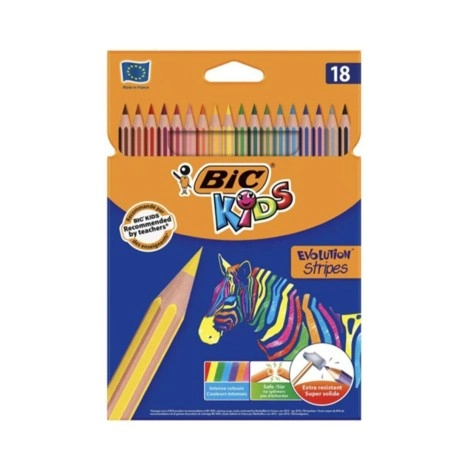Kids Stripes Coloring Pencils 18pcs | BIC