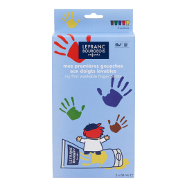 Washable Finger Paints Set 5x80ml | Lefranc & Bourgeois - Thumbnail 1