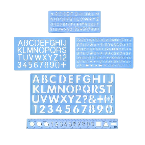 Lettering Stencil Set of 5 | Isomars