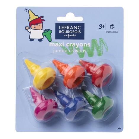 Maxi Wax Crayons set of 6 | lefranc and bourgeois