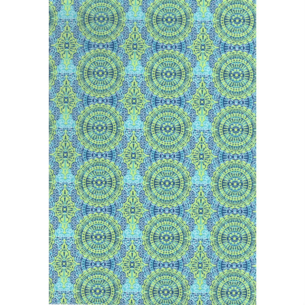  Turquoise Circle Ornaments Gold Textured Sheet | decopatch 