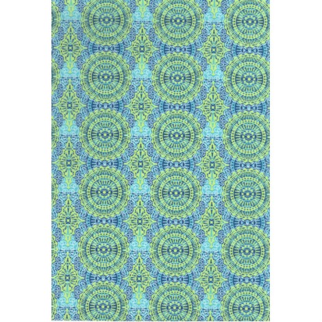 Turquoise Circle Ornaments Gold Textured Sheet | decopatch 