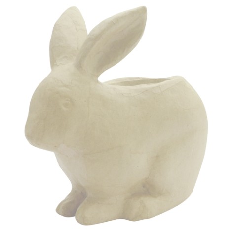 Rabbit planter Paper Mache | decopatch