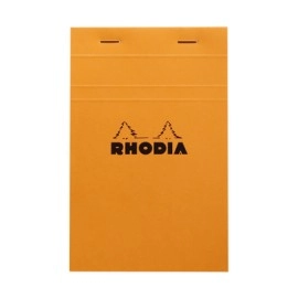 Rhodia Block Notepad A6 orange, Squared