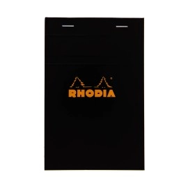 Rhodia Block Notepad A6 Black, Squared