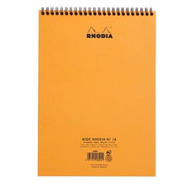 Rhodia Bloc No. 18 Notepad 29.7 x 21cm orange , Squared