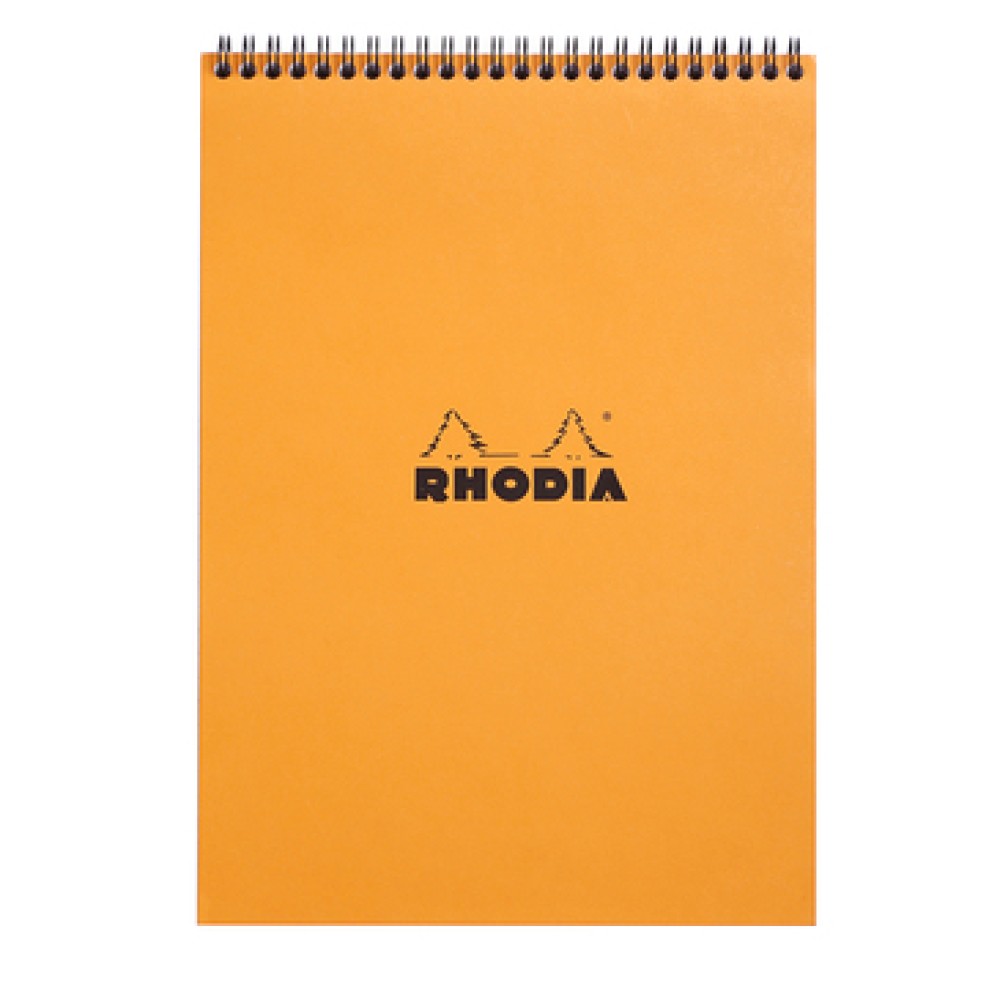 Rhodia Spiral No.18 Notepad 29.7 x 21cm orange , lined