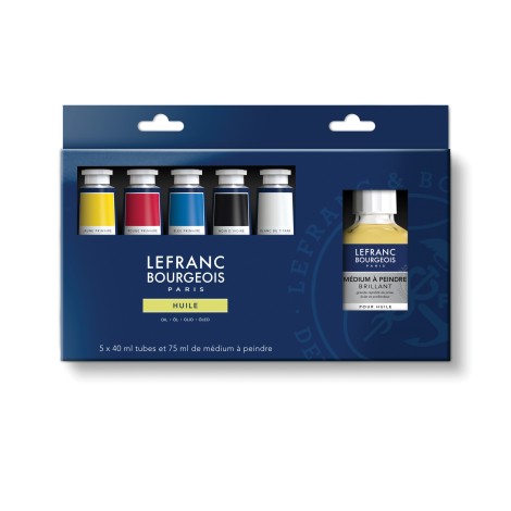 Oil color Set of 5 and 1 Additif | Lefranc & Bourgeois