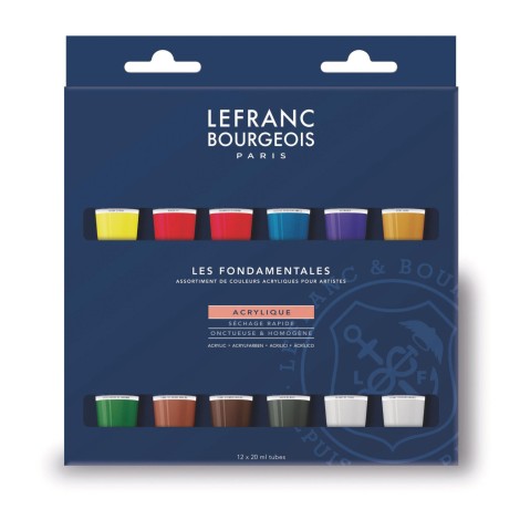Acrylic Basic Colors Set of 12 Tubes | Lefranc & Bourgeois